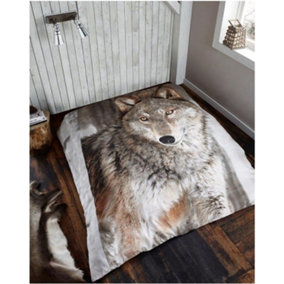 GC GAVENO CAVAILIA 3D Wildlife Wolf 150x200CM Cosy Fleece Bed Throw, Fluffy Throw Blanket For Bed