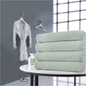 GC GAVENO CAVAILIA 4 Pack Wilsford Supreme Bath Sheet Duck Egg Highly Absorbent Egyptian Cotton Towel Set