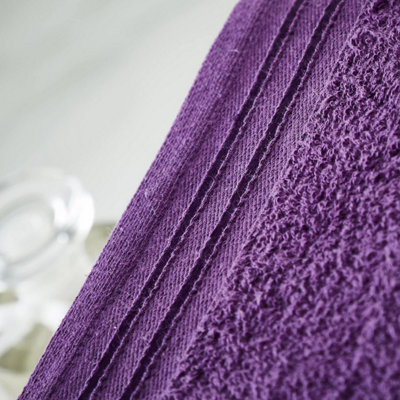 GC GAVENO CAVAILIA 4 Pack Wilsford Supreme Bath Sheet Purple Highly Absorbent Egyptian Cotton Towel Set