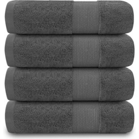 GC GAVENO CAVAILIA 4PK Miami Hand Towel 50X85 Charcoal Quick Drying & Super Absorbent 700 GSM Hand Towel Set