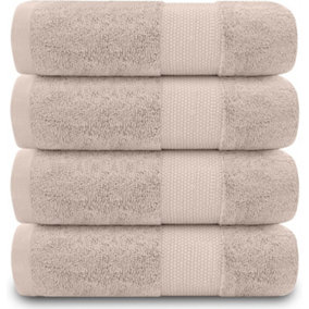 GC GAVENO CAVAILIA 4PK Miami Hand Towel 50X85 Mocha Quick Drying & Super Absorbent 700 GSM Hand Towel Set