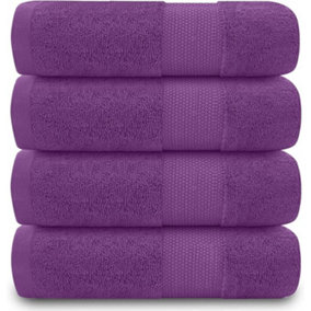 GC GAVENO CAVAILIA 4PK Miami Hand Towel 50X85 Purple Quick Drying & Super Absorbent 700 GSM Hand Towel Set
