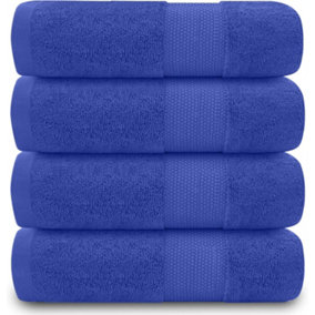 GC GAVENO CAVAILIA 4PK Miami Hand Towel 50X85 Royal Blue Quick Drying & Super Absorbent 700 GSM Hand Towel Set