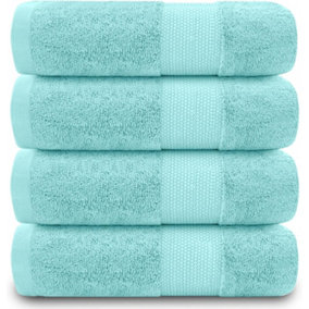 GC GAVENO CAVAILIA 4PK Miami Hand Towel 50X85 Turquoise Quick Drying & Super Absorbent 700 GSM Hand Towel Set
