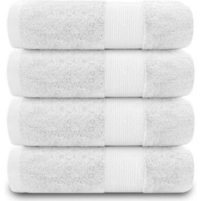 GC GAVENO CAVAILIA 4PK Miami Hand Towel 50X85 White Quick Drying & Super Absorbent 700 GSM Hand Towel Set