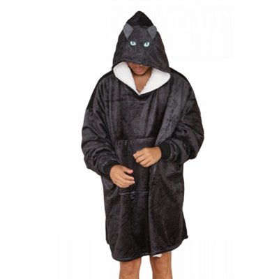 GC GAVENO CAVAILIA Accappatoio Unisex Stampato - Morbido In Poliestere, Con Tasca E Cintura, Taglia Unica, Lavabile