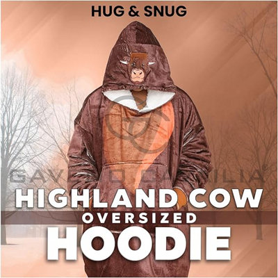 Cow print oversized hoodie hotsell