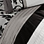 GC GAVENO CAVAILIA Artisanal Scroll Duvet cover bedding set black double 3PC with plain pillowcase and quilt cover