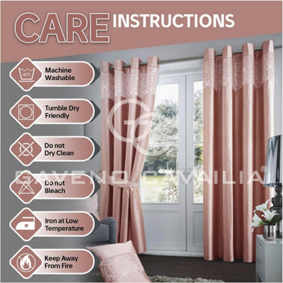 GC GAVENO CAVAILIA Aviv Luxury Striped Curtain 66x72 Cm Blush Pink