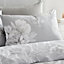 GC GAVENO CAVAILIA Blossom heaven duvet cover bedding set grey king 3PC with reversible flowers printed quilt bedding set.