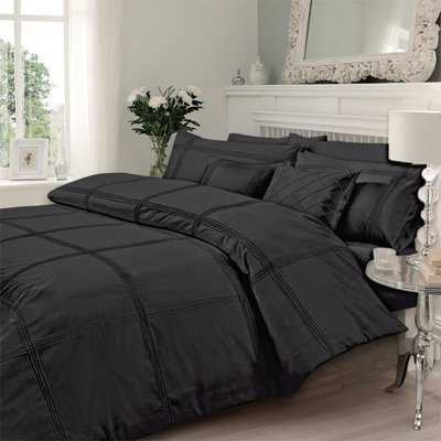 GC GAVENO CAVAILIA Castle Keep Duvet cover bedding set black single 2PC with embriodery pillowcase and quilt cover