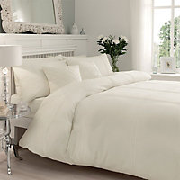 GC GAVENO CAVAILIA Castle Keep Duvet cover bedding set cream super king 3PC with embriodery pillowcases and quilt cover