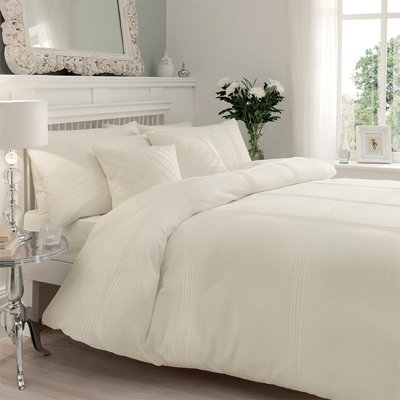 GC GAVENO CAVAILIA Castle Keep Duvet cover bedding set cream super king 3PC with embriodery pillowcases and quilt cover