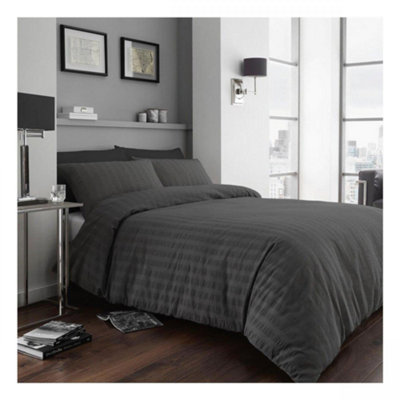 GC GAVENO CAVAILIA Coastal Charm Duvet Cover Bedding Set Double 3PC Charcoal With Matching Pillowcases