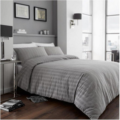 GC GAVENO CAVAILIA Coastal Charm Duvet Cover Bedding Set King 3PC Grey With Matching Pillowcases