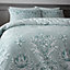 GC Gaveno Cavailia Damask king size quilt cover 3PC set, Reversible duck egg printed quilt cover
