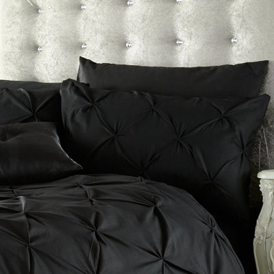 GC GAVENO CAVAILIA Dazzling Diamonds duvet cover bedding set black single 2PC with pintuck quilt cover