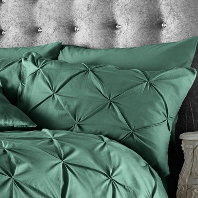 GC GAVENO CAVAILIA Dazzling Diamonds duvet cover bedding set green single 2PC with pintuck quilt cover