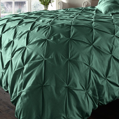 GC GAVENO CAVAILIA Dazzling Diamonds duvet cover bedding set green single 2PC with pintuck quilt cover