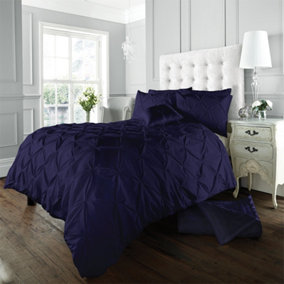 GC GAVENO CAVAILIA Dazzling Diamonds duvet cover bedding set navy super king 3PC with pintuck quilt cover