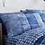 GC GAVENO CAVAILIA Denimium Blue Duvet Cover Bedding Set double Size 3PC with reversible printed Quilt Cover