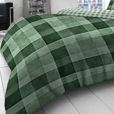GC GAVENO CAVAILIA Denimium Green Duvet Cover Bedding Set Single Size 2PC with reversible printed Quilt Cover