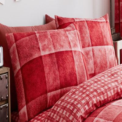 GC GAVENO CAVAILIA Denimium Red Duvet Cover Bedding Set king Size 3PC with reversible printed Quilt Cover