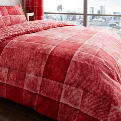 GC GAVENO CAVAILIA Denimium Red Duvet Cover Bedding Set king Size 3PC with reversible printed Quilt Cover