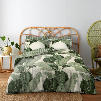 GC GAVENO CAVAILIA Excluisve Range Printed Bermuda King Duvet Cover Set With matching Pillowcases And Reversible Desgin