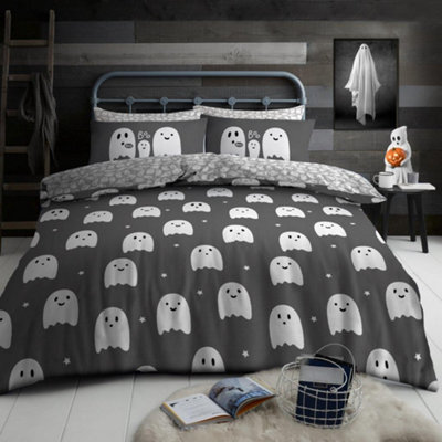 GC GAVENO CAVAILIA Excluisve Range Printed Duvet Ghost Single Duvet Cover Set With Matching Pillowcase Set