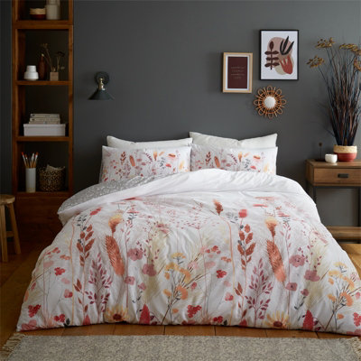 GC GAVENO CAVAILIA Floral Fields Medley duvet cover bedding set multi double 3PC with leafs and flowers print bedding cover