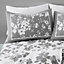 GC GAVENO CAVAILIA Floral world duvet cover bedding set grey double 3PC with reversible flowers printed quilt cover
