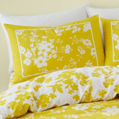 GAVENO CAVAILIA Set Copripiumino Floreale Flair Reversibile In Policotone, Giallo Neve, Con 2 Federe, Matrimoniale 200x200 Cm - 2