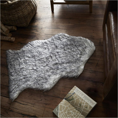 GC GAVENO CAVAILIA Frost Fur Husky Rug Grey Warm & Cosy Animal Skin Home Decor Rug