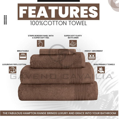 GC GAVENO CAVAILIA Lot De 4 Draps De Bain Extra Larges En Coton égyptien - Serviettes Absorbantes Et à Séchage Rapide - Aqua