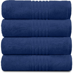 GC GAVENO CAVAILIA Hampton Royal 4 Pack Bath Sheet 80x140 Blue Egyptian Cotton Premier Super absorbent Towel