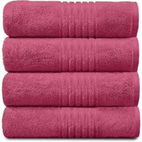 GC GAVENO CAVAILIA Hampton Royal 4 Pack Bath Sheet 80x140 Blush Pink Egyptian Cotton Premier Super absorbent Towel