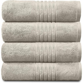 GC GAVENO CAVAILIA Hampton Royal 4 Pack Bath Sheet 80x140 Cream Egyptian Cotton Premier Super absorbent Towel