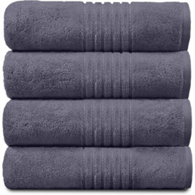 GC GAVENO CAVAILIA Hampton Royal 4 Pack Bath Sheet 80x140 Navy Egyptian Cotton Premier Super absorbent Towel
