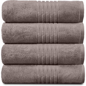 GC GAVENO CAVAILIA Hampton Royal 4 Pack Bath Sheet 80x140 Silver Egyptian Cotton Premier Super absorbent Towel