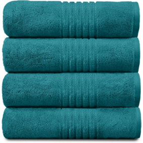 GC GAVENO CAVAILIA Hampton Royal 4 Pack Bath Sheet 80x140 Teal Egyptian Cotton Premier Super absorbent Towel