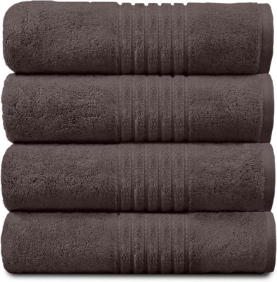 GC GAVENO CAVAILIA Hampton Royal 4 Pack Bath Sheet 80x140 Walnut Egyptian Cotton Premier Super absorbent Towel