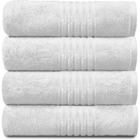 GC GAVENO CAVAILIA Hampton Royal 4 Pack Bath Sheet 80x140 White Egyptian Cotton Premier Super absorbent Towel