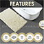 GC GAVENO CAVAILIA Infinity Loop 2 Piece Bath Mat Set Cream Super Absorbent Non Slip Shower Mat