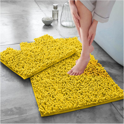 GC GAVENO CAVAILIA Infinity Loop 2 Piece Bath Mat Set Ochre Super ...