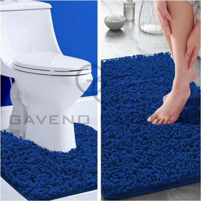 GC GAVENO CAVAILIA Infinity Loop 2 Piece Bath Mat Set Royal Blue Super ...