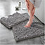 GC GAVENO CAVAILIA Infinity Loop 2 Piece Bath Mat Set Silver Super Absorbent Non Slip Shower Mat