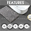 GC GAVENO CAVAILIA Infinity Loop 2 Piece Bath Mat Set Silver Super Absorbent Non Slip Shower Mat