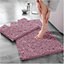 GC GAVENO CAVAILIA Infinity Loop Extra Large 2 Piece Bath Mat Set Blush Pink Super Absorbent Non Slip Shower Mat