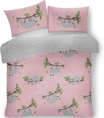GC GAVENO CAVAILIA Kids Printed Hanging Out Blush Pink Single Duvet cover Bed set